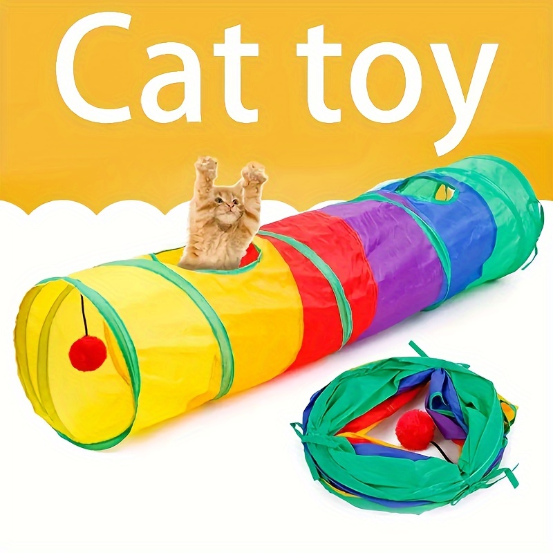 Brinquedo Para Pets Túnel Labirinto Para Gatos Colorido em Oferta na Shopee