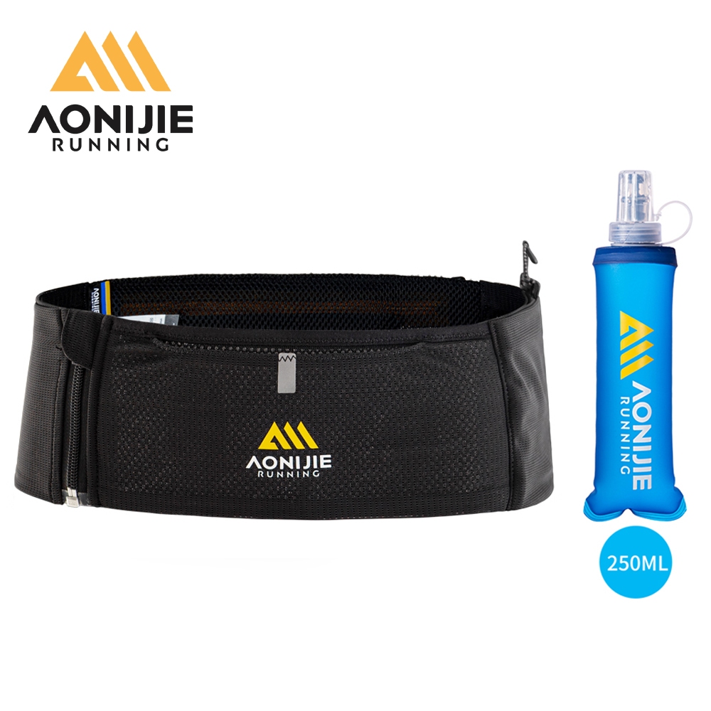 AONIJIE W8122 Correia De Corrida Com Frasco Macio De 250ML , Cinto De Cintura Leve Para Exercício