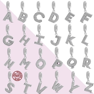 925 prata, pingentes de letras az 26 adequados para pulseira combinando joias de pulseira DIY originais, dar presente So em Oferta na Shopee