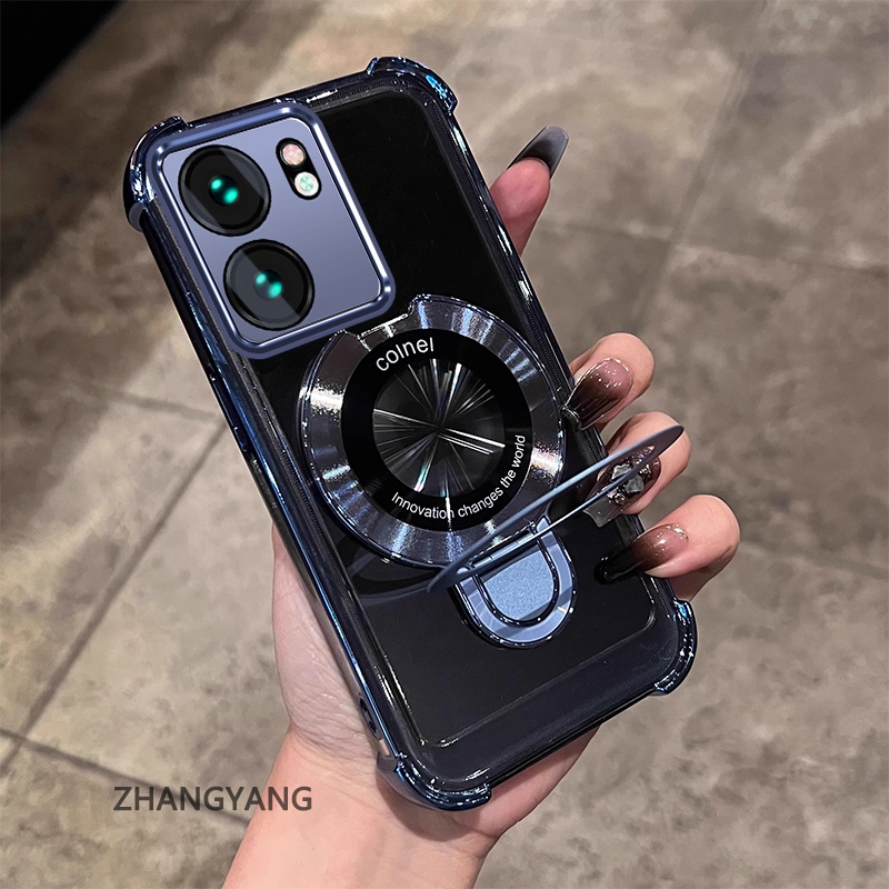 Capa Para infinix smart 9 hot 50i De Telefone De silicone anti-Queda Com Galvanoplastia Estética Suporte Funcional desig