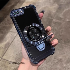 Capa Para iPhone 7 Plus 8 De Telefone De silicone anti-Queda Com Galvanoplastia Estética Suporte Funcional design Em For