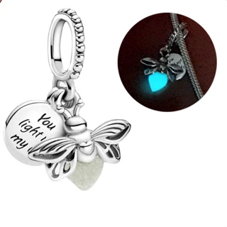 Pingente Vagalume Luminescente em Prata S925 (Acessório para Pulseira ou Colar - Brilho no Escuro) em Oferta na Shopee