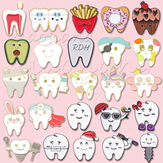 Criativo Bonito Dente Esmalte Pino Saúde Médica Dentes Forma Broche Lapela Crachá Dos Desenhos Animados Pinos De Metal A em Oferta na Shopee
