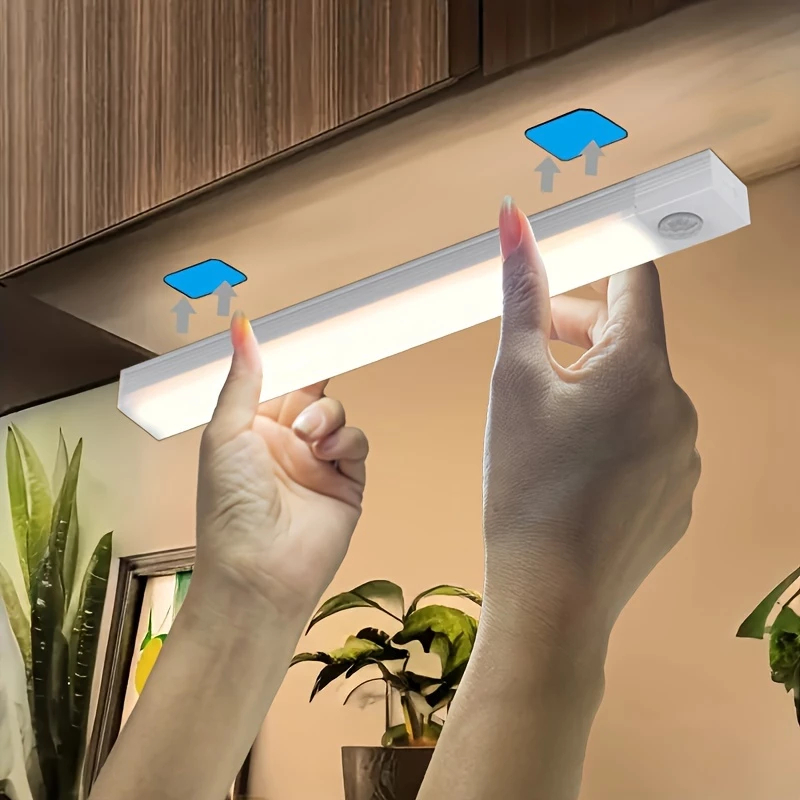50CM Luzes Recarregáveis com Sensor de Movimento para Baixo do Armário, Luz Noturna USB Se...