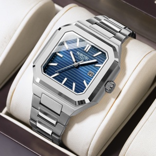 Relógio masculino NIBOSI Original simples Fashion quadrado em Oferta na Shopee