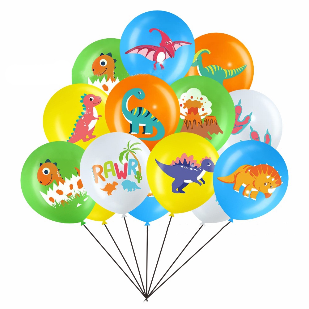 10pcs 12 Polegadas Balões De Dinossauro Decorações De Festa De Aniversário Com Tema