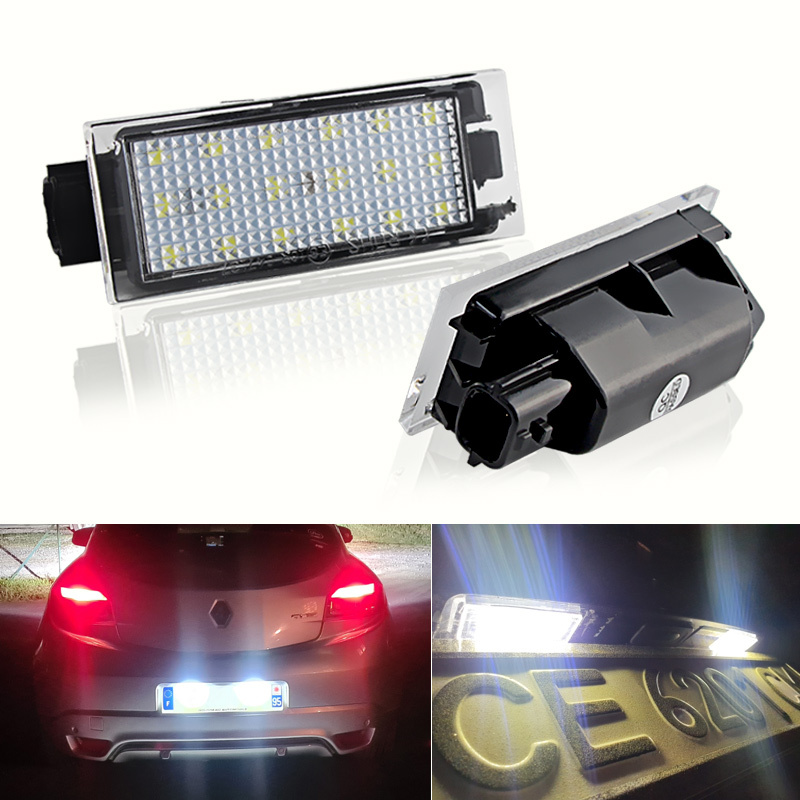 2 Pçs Carro LED Número Da Placa De Licença Para Renault Clio IV 2012 Espace Master 2003-2010 Twingo II 2007-2014