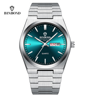 Binbang BINBOND B102 Moda Nova Fivela De Aço Inoxidável Relógio Masculino Casual De Quartzo Calendário Fino em Oferta na Shopee
