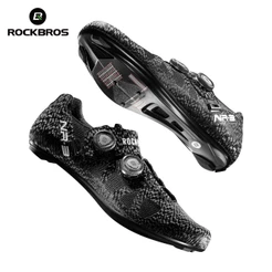 ROCKBROS Ciclismo Chuteiras Sapatos De Fibra Carbono Botões Competição Respirável Se Encaixa Masculino E Feminino Acessó