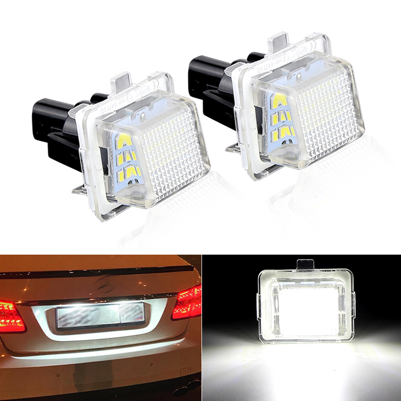 2 Pçs Branco LED Luz Da Placa De Licença Para Mercedes Benz W204 2D , W204 4D 5D , W212 , W216 , W221 2012-2018 W205 W21
