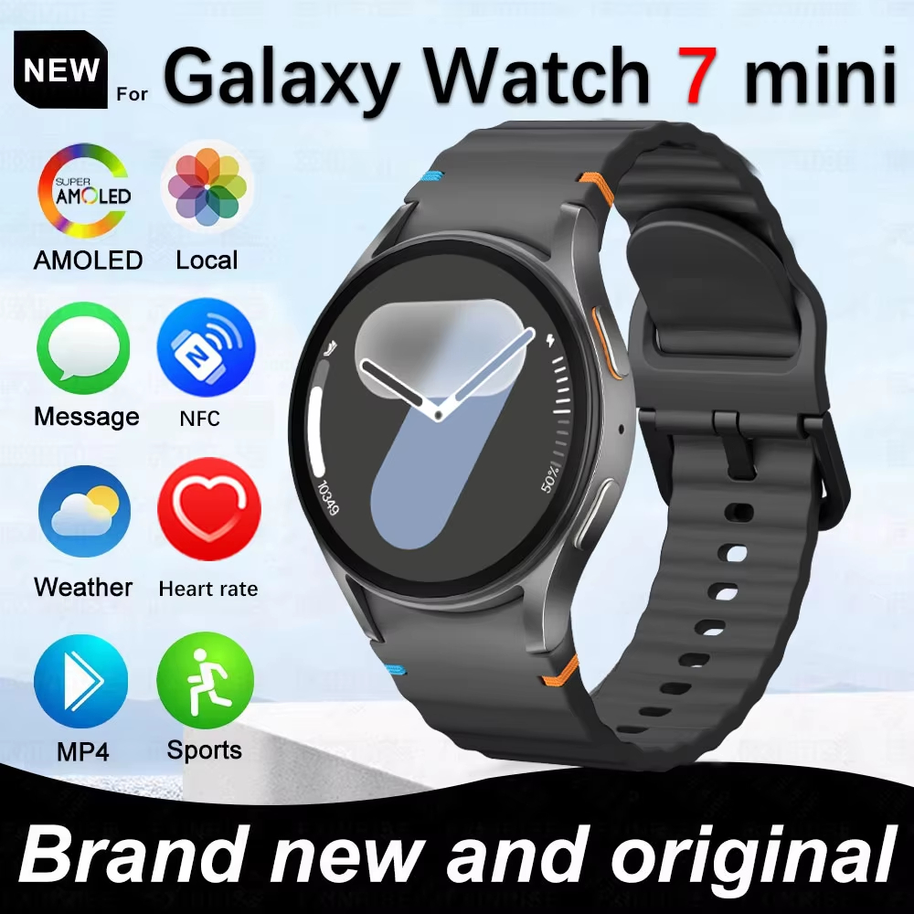 Novo Galaxy Watch 7 Mini Relógio Inteligente Masculino 1.3 Polegada Tela NFC Rastreador De Fitness Saúde Smartwatch Para