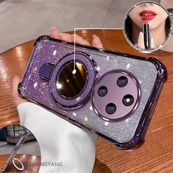 Capa Para Redmi 14C Estética flash Galvanoplastia De Telefone Novo design Suporte Com Efeito De Espelho silicone TPU Cas