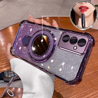 Capa Para Samsung A26 A36 5G A56 5G Estética flash Galvanoplastia De Telefone Novo design Suporte Com Efeito De Espelho em Oferta na Shopee