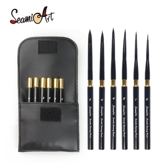 SeamiArt 6pcs/Set DivIsible Short Holder Travel Pincel De Pintura Em Aquarela Para Criação De Arte De Viagem em Oferta na Shopee