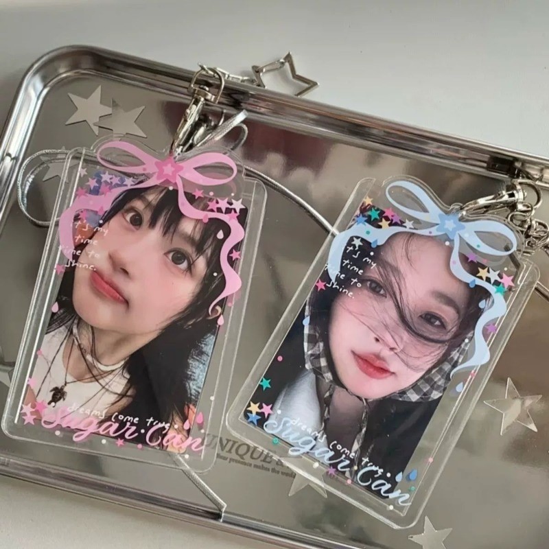 Borboleta De Cristal 3 Polegada Acrílico Titular Do Cartão Photocards Display Identificação De Crédito De Banco Caso Pro