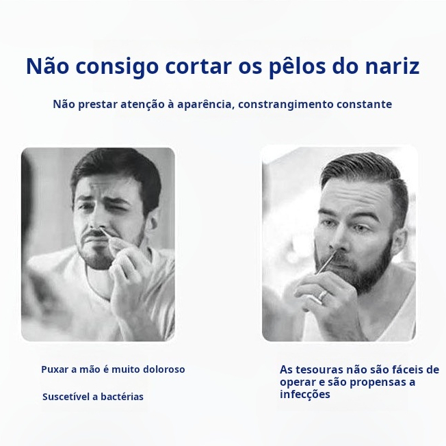 Removedor elétrico portátil de nariz/orelha/rosto/pêlos faciais