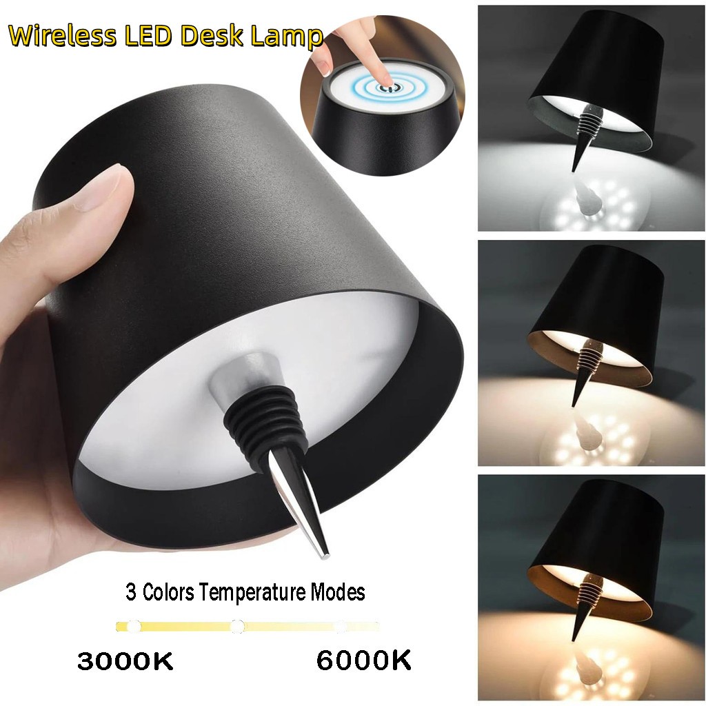 4 Pçs Lâmpada De Mesa Sem Fio LED Criativo Garrafa Vinho Destacável Portátil Carregamento ...