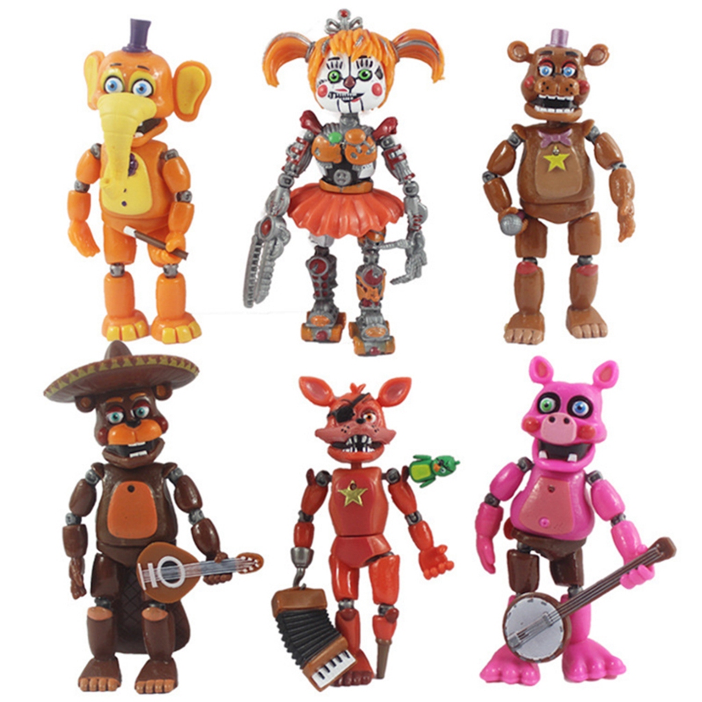 Boneco FNAF Action FIVE NIGHT AT Freddy's Brinquedo FOXY Zumbi Lobo Brinquedos CREEPY