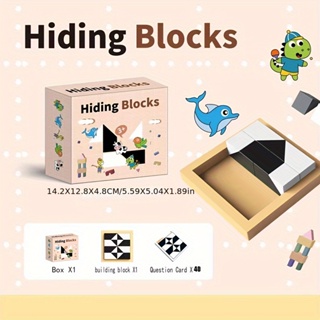 Blocos de puzzle Quebra-cabeças de blocos de construção ocultos, brinquedos educativos em Oferta na Shopee