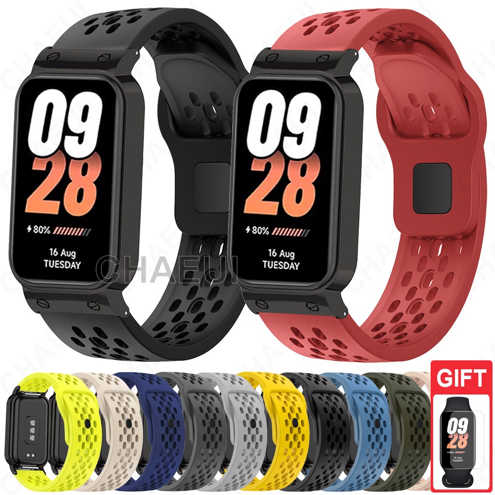 Pulseira Esportiva De Silicone , Acessórios Para Xiaomi Smart Band 8 9 Active / Redmi Smart Band 2 3