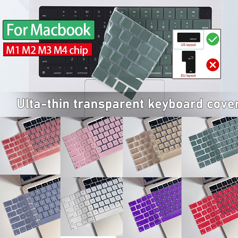 Filme de teclado de silicone ultra fino adequado para Macbook Neo A3404 2026 Air M5 M4 M3 M2 A3240 A2681 Pro 13/14/16 M1 em Oferta na Shopee