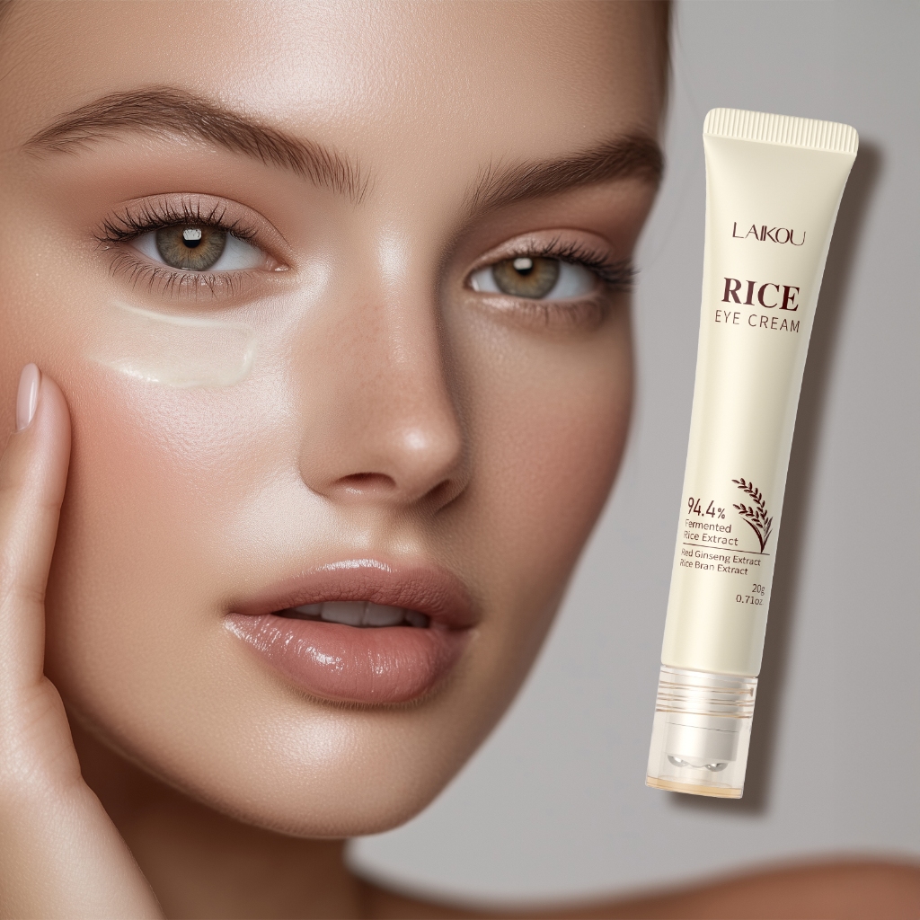 LAIKOU Arroz Creme Para Os Olhos Alvo Linhas Secas Hidratação Profunda Reduzir Olheiras Levantamento Endurecimento 20g