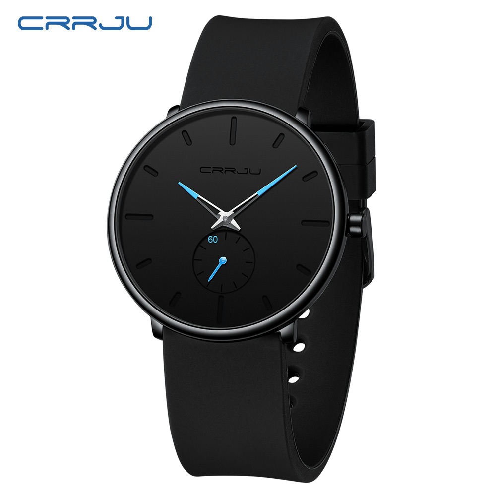 CRRJU Relógio Masculino Pulseira De Silicone Moda Casual Esportes Clássico Simples Para Casal Quartzo Analógico À Prova · foto 2