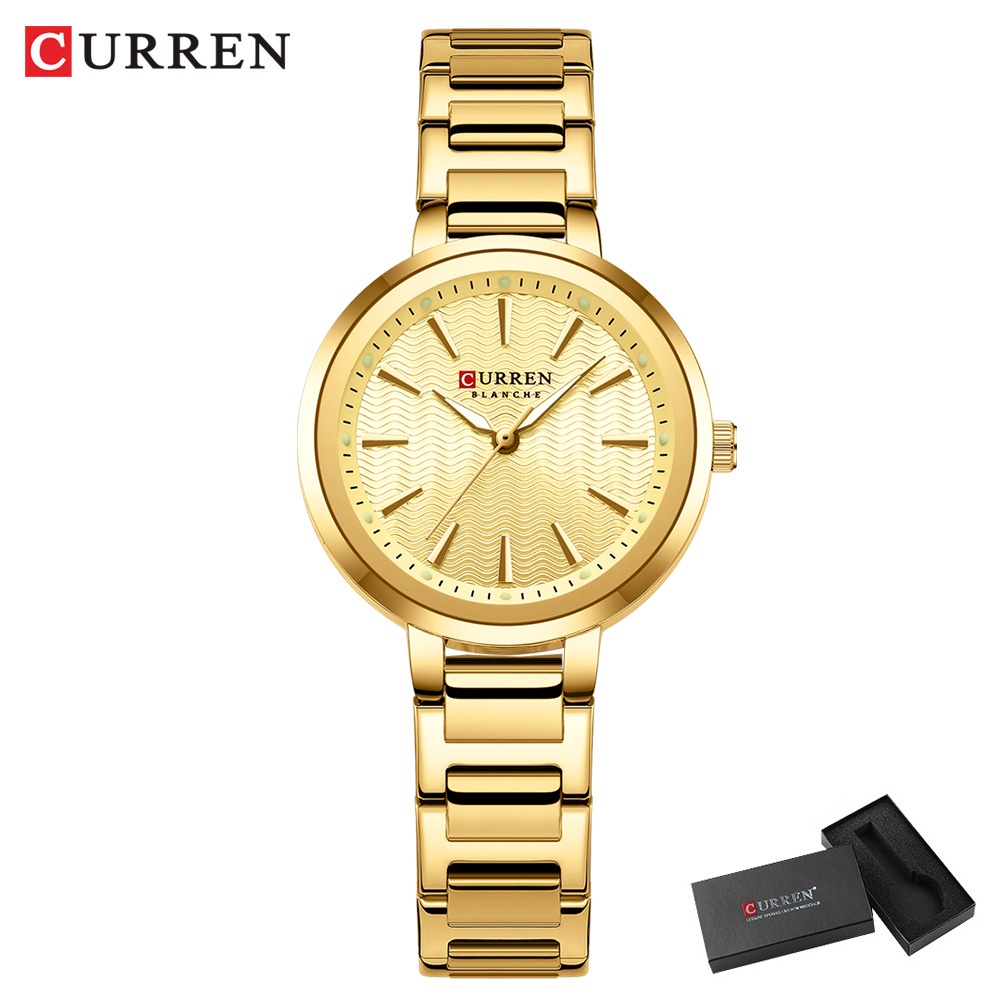 CURREN Relógios Femininos Moda Luxo Novo Lançamento Fino Relógio De Quartzo À Pr