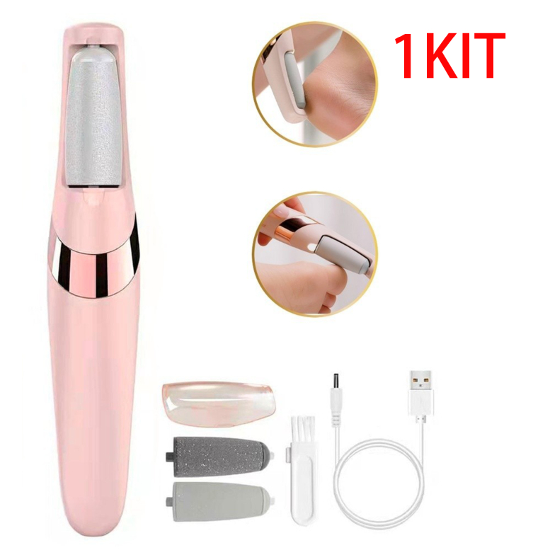Lixador de Pé Elétrico - Esfoliador Tira Calos Pedicure Portátil Lixa Elimina Calo Usb Pilha