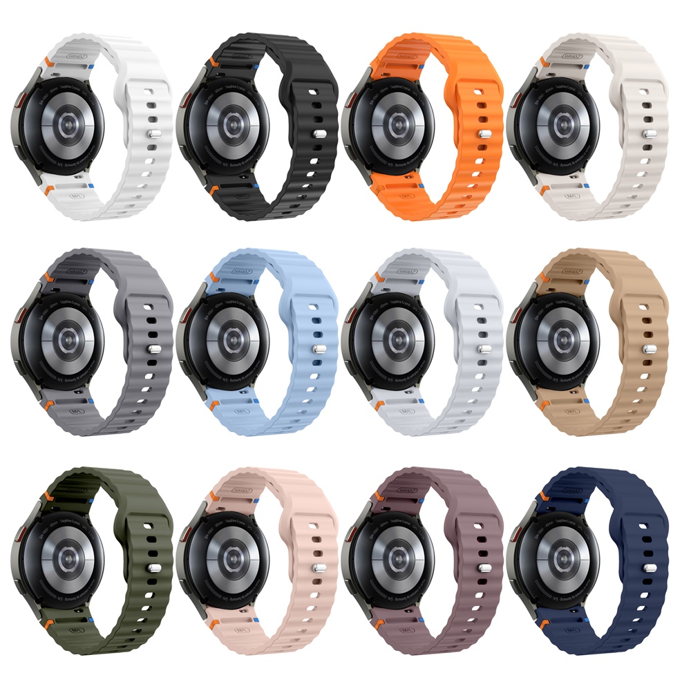 Pulseira De Silicone Esportiva , Acessórios Para Galaxy Watch 7 FE 6 5 Pro 4 45mm 44mm 40mm Classic 47mm 43mm 46mm 42mm - detalhe