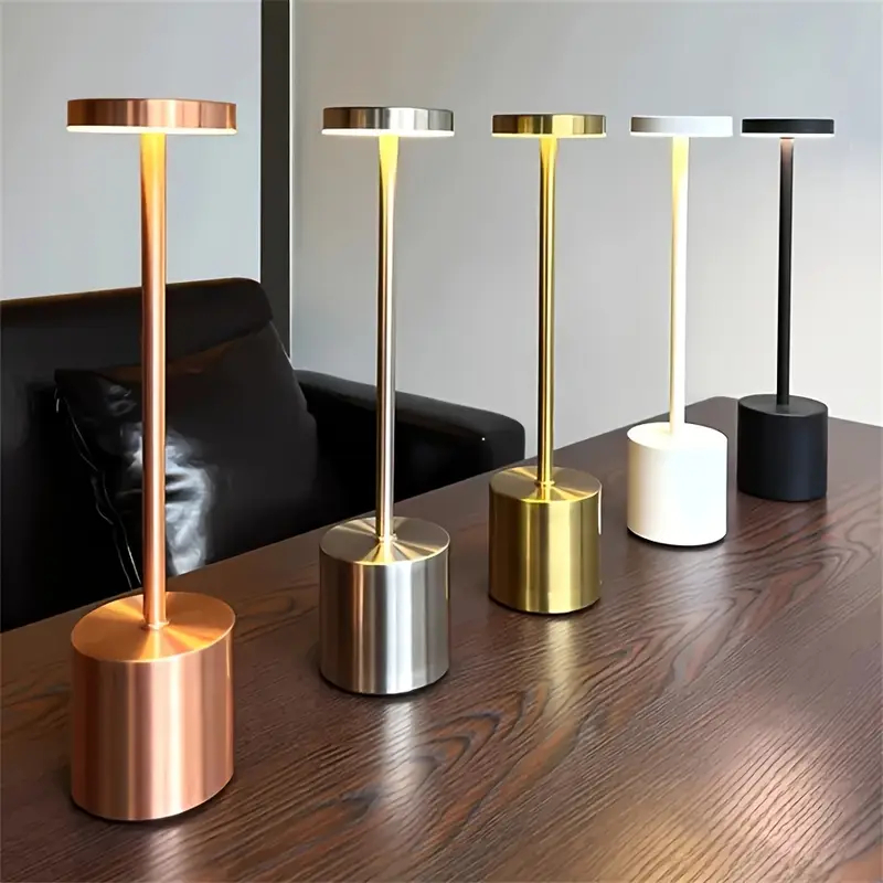 Luminária de Mesa Abajur Cabeceira Escrivaninha LED 3 em 1 Recarregável Tipo C