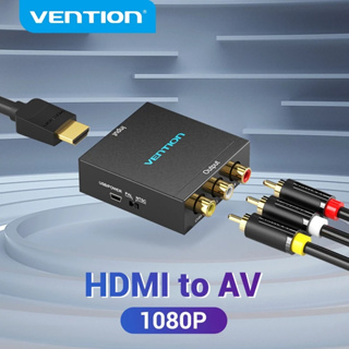 Vention Conversor HDMI Para RCA 1080P AV 3RCA CVBS Adaptador De Vídeo Composto Suporta PAL/NTSC TV Stick Roku HDTV PC La em Oferta na Shopee