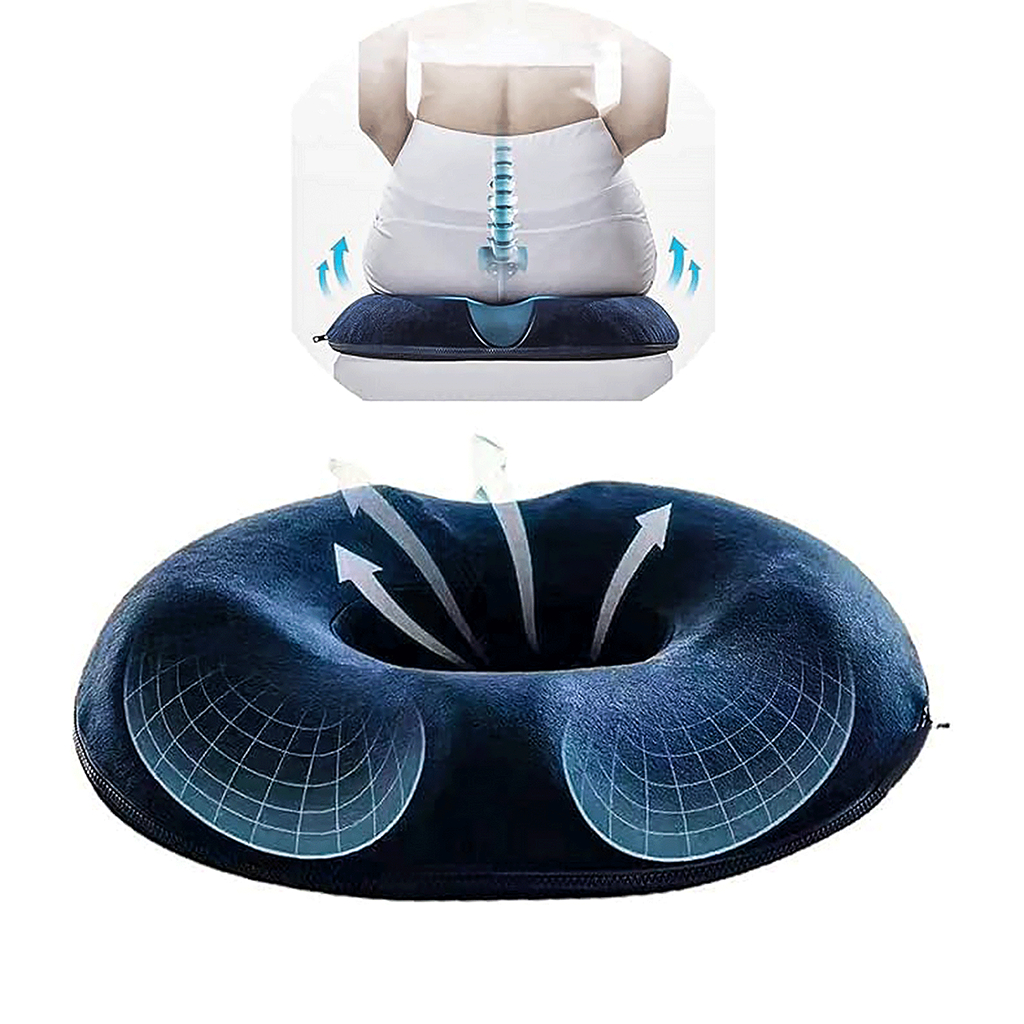 Almofada para cadeira de escritório premium - viscoelastico memória lenta, respirável refrescante, também p/ gamer
