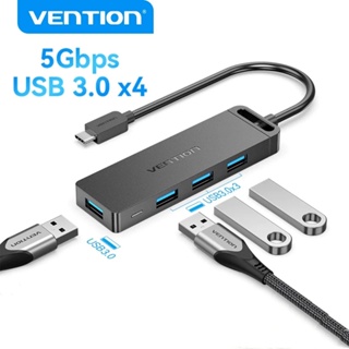 Vention USB C Hub 3.0 5 Gbps 4 Portas Type Adaptador Divisor Portátil Compatível Para Macbook Air Pro Samsung Galaxy S9 em Oferta na Shopee