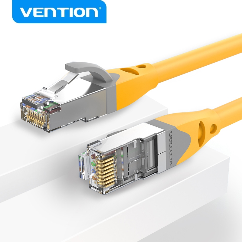 Vention Cat6a Cabo Ethernet Lan Blindado Dupla De Alta Velocidade 10Gbps De Patch De Rede Para Computador Roteador Lapto em Oferta na Shopee