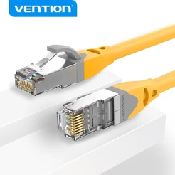 Vention Cat6a Cabo Ethernet Lan Blindado Dupla De Alta Velocidade 10Gbps De Patch De Rede Para Computador Roteador Lapto