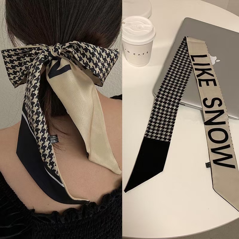 Lenço Longo Ajustável – Faixa De Cabelo/Gravata Borboleta/Pulseira , Multifuncional Indispensável Para Roupas Da Moda