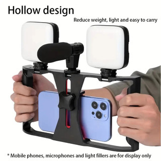 Estabilizador Kit Video Making Suporte De Gaiola De Coelho Com Tripés Móvel Para Celular E Câmera