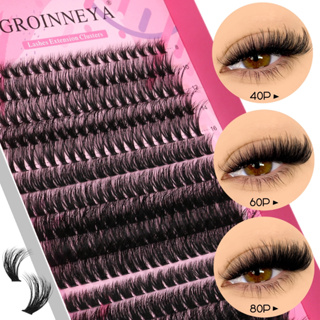 Extensões De Aglomerados De Cílios Finos Clusters Fofos Individuais Faixa Fina E Macia em Oferta na Shopee