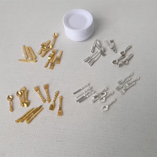 12pcs Talheres em Miniatura Pratos em Miniatura Garfos de Cozinha Colheres Conjunto de Utensílios de Mesa Para Casa de Bonecas Acessórios de Decoração em Oferta na Shopee