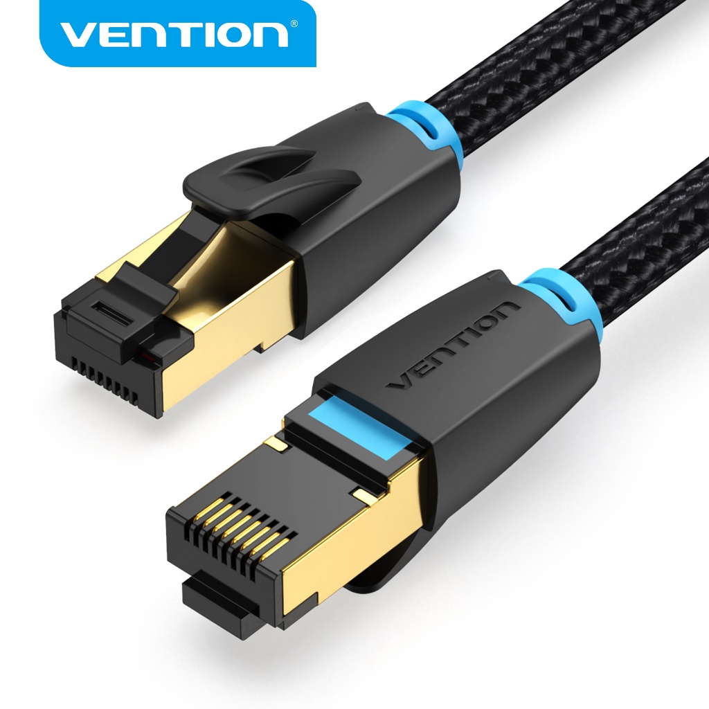 Vention Cat8 De Rede Cabo Ethernet 10 metros 20 metros 30 metros 40 Gbps Internet LAN SFTP Patch Cable RJ45 em Oferta na Shopee
