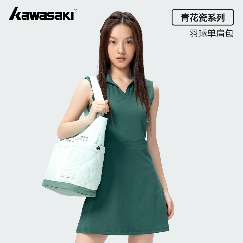 Bolsa Para Raquete De Badminton Kawasaki K1G00-C8146 De Ombro Esportiva Feminina Estilo Macaron Cor Grande Capacidade Vá
