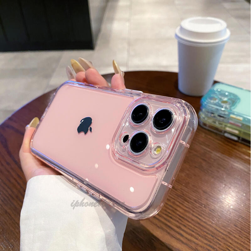 Capa De Telefone De Silicone Gelatinosa Espessada Anti-Impacto Para iPhone 16 15 14 13 12 Pro Max Plus Proteção Traseira em Oferta na Shopee