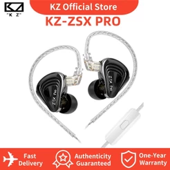 KZ ZSX Pro 12 Driver Híbrido Monitores Intra-Auriculares Fones De Ouvido De Alta Fidelidade Com Cabo Destacável Para Som