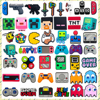 Quente 1 Pçs Jogos console Série Sapatos Encantos Acessórios Decorar Chinelos Sandálias Fivela Presentes em Oferta na Shopee