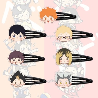 Alfinetes De Cabelo Acrílicos Haikyu Cute Cartoon Girl Anime 50mm Grampos Acessórios Para em Oferta na Shopee
