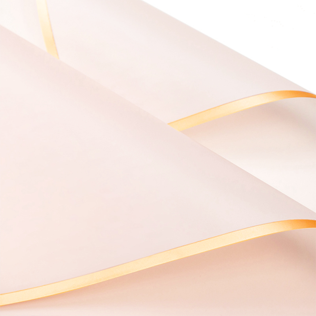 UniwityKIT20 Unidades Papel De EmbrulhoDe FloresDe Borda Dourada Meio Transparente Material Florista em Oferta na Shopee