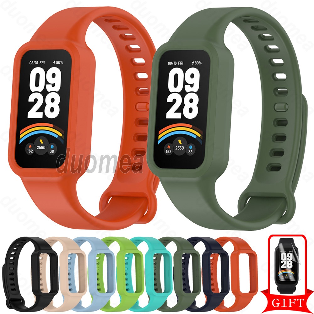 Pulseira De Silicone Loop Banda Acessórios Para Xiaomi Smart Band 9 8 Active/Red