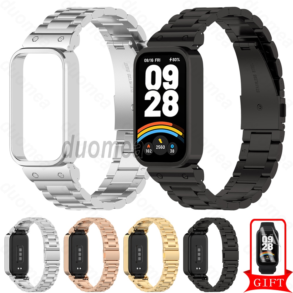 Pulseira De Aço Inoxidável , Metal , Acessórios Para Xiaomi Smart Band 9 8 Activ
