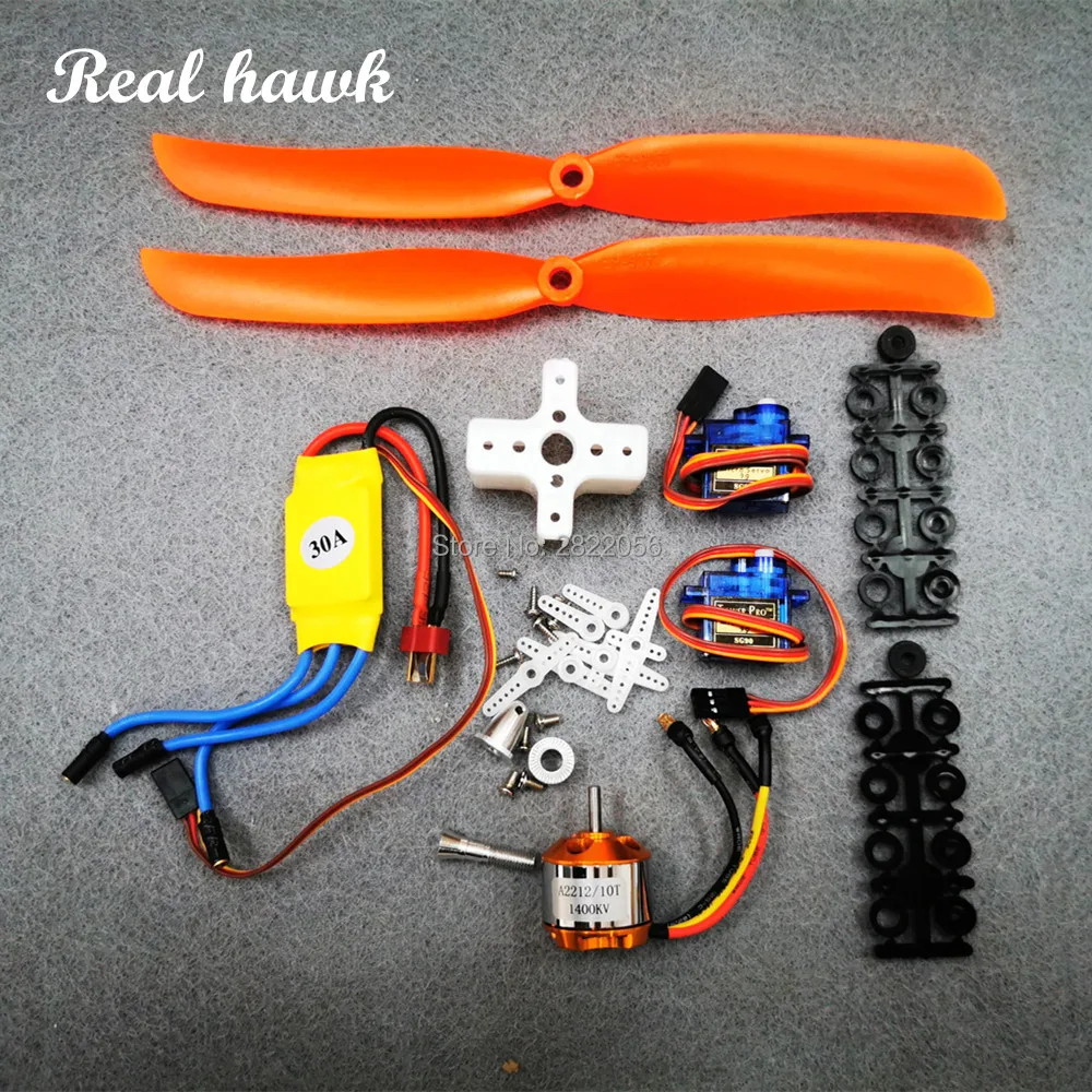 A2212 1400KV Motor Sem Escova 30A ESC Montagem Do Outrunner 9050 Hélice SG90 9G Micro Servo Para RC Asa Fixa Avião Helic
